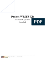 Project WRITE XI:: Introduction To Agriculture Course Pack