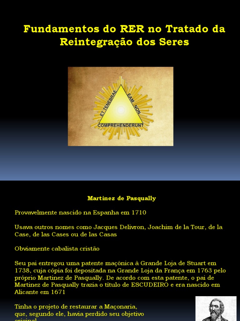 Tratado Da Reintegração e o RER PDF Maçonaria Comportamento e experiência religiosa