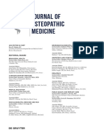 Journal of Osteopathic Medicine: Editorial Board