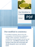 Diet Modified in Consistency