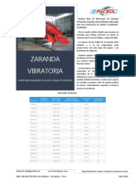 Zaranda Vibratoria - Ficha Tecnica FACSOL