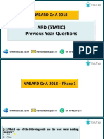 Nabard GR A 2018: Ard (Static) Previous Year Questions