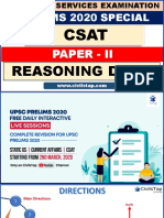 2020 CSAT Reasoning Day 1 - Directions
