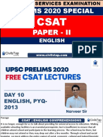 CivilsTap - CSAT - English 10