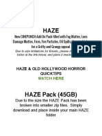 Haze & Old Hollywood Horror Quicktips