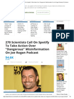 270 Scientists Call On Spotify To Take Action Over - Dangerous - Misinformation On Joe Rogan Podcast - IFLScience