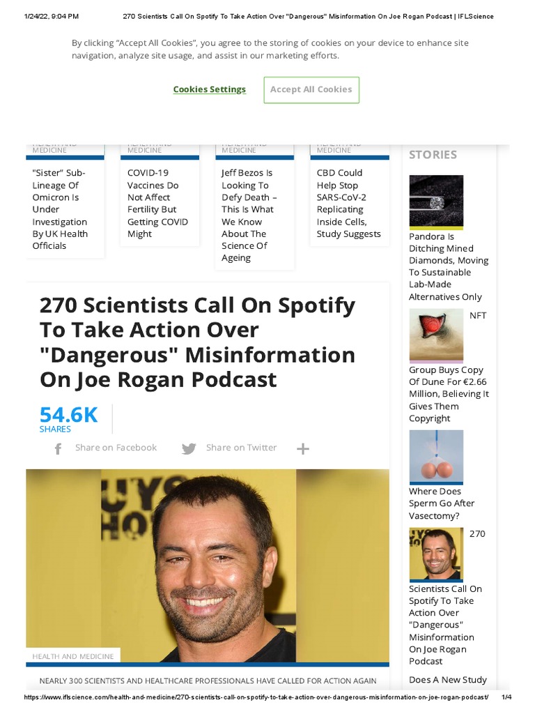 270 Scientists Call On Spotify To Take Action Over - Dangerous ...