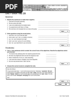 Unit 1 Short Test 2B: Grammar