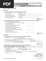 Maturita Sulotions 3rd Edition Pre-Intermediate, Short Test