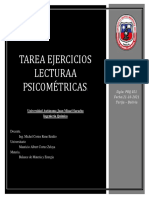 Tarea Ejercicios Lecturaa Psicométricas