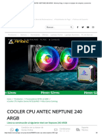 COOLER CPU ANTEC NEPTUNE 240 ARGB - Memory Kings, Lo Mejor en Equipos de Computo y Accesorios