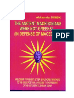 Aleksandar Donski - THE ANCIENT MACEDONIANS WERE NOT GREEKS!