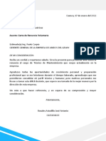 46 Modelo de Carta de Renuncia Voluntaria