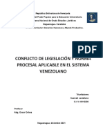 CONFLICTO DE LEGISLACION