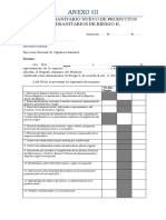 Anexo Iii: Registro Sanitario Nuevo de Productos Domisanitarios de Riesgo Ii