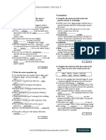 Intermediate Unit Test 5: Grammar Vocabulary