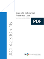 Guide To Estimating Prestress Loss: Reported by Joint ACI-ASCE Committee 423