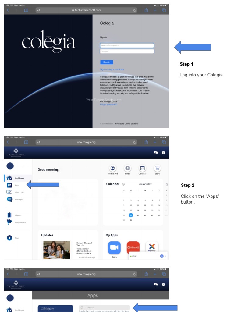 Step 1 Log Into Your Colegia PDF