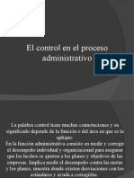 El Control en El Proceso Administrativo