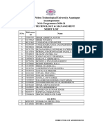3.food Technology and Management Merit List