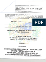 Ordenanza de Proteccion Civil y Adm Desastres