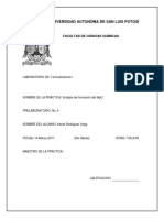 Entalpia de formación del MgO