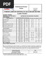 Laudo Tecnico - Espuma Acustica