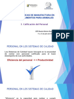 Calificación Del Personal