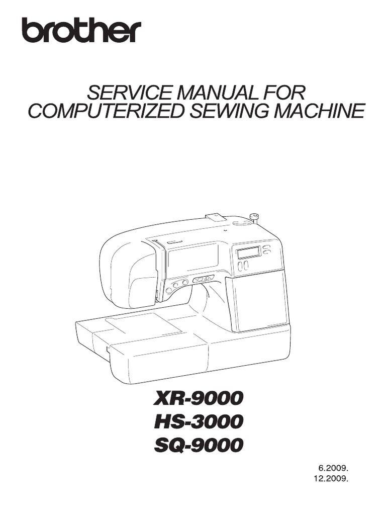 Brother XR9000 HS3000 SQ9000 SM 01630 PDF Sewing Machine