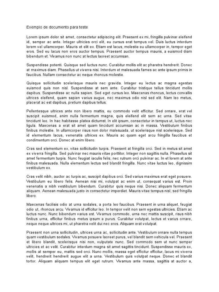 Documento Teste 03 | PDF