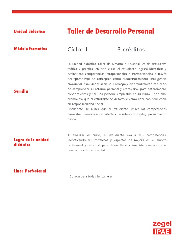 Taller de Desarrollo Personal | Descargar gratis PDF | Inteligencia ...