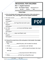 18-Future Tense - Worksheet No. 32