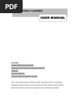 User Manual: Ultrasonic Cleaner