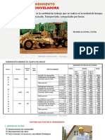 Rendimiento Motoniveladora