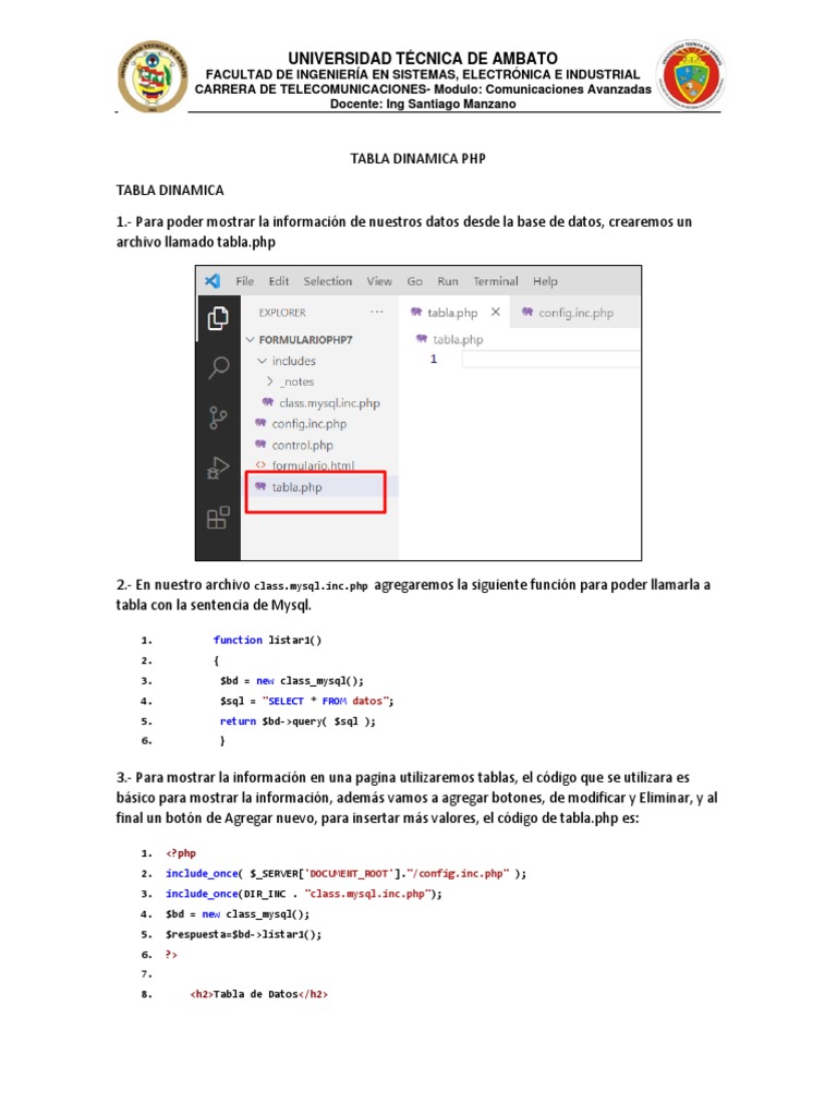 Tabla dinámica PHP Creación de una tabla dinámica para mostrar