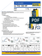 Gysmi TIG 160 HF: TIG DC 160 A Pulsation