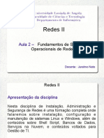 Redes-II-AULA 2-Fundamentos de Sistemas Operacionais de Redes