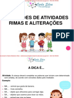 Atividades de rimas e aliterações para estimular a criatividade