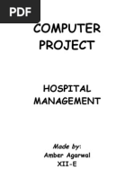 Computer Project: Hospital Management