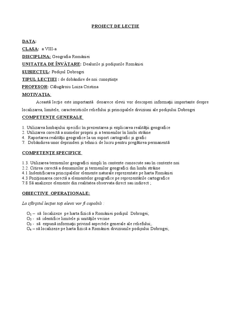 Podisul Dobrogei VIII | PDF