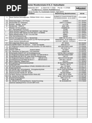 11-0422 Kostenwein GMBH Hydraulikplan Liste | PDF