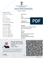 COVID vaccination certificate from India