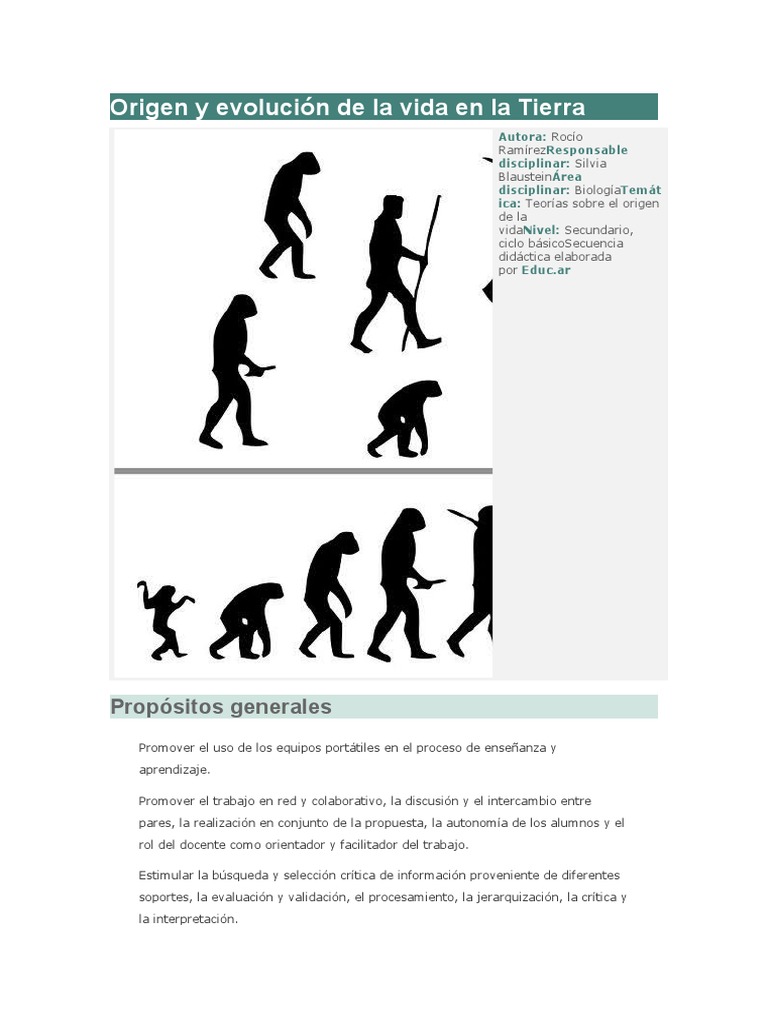 Origen y evolución de la vida terrestre | PDF | Vida | Evolución