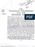 [Christopher Dawson] the Catholic Tradition and the Modern State [1916]