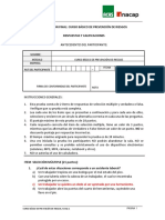 Curso Básico de Prevención de Riesgos Evaluación Forma A Respuestas