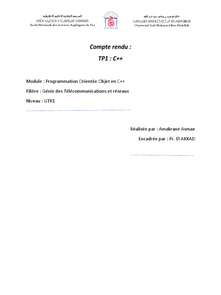 TP C++ : Exercices POO et Algorithmes | PDF | Indice de masse ...