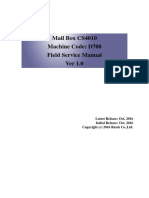 Mail Box CS4010 Machine Code: D708 Field Service Manual Ver 1.0