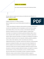 Datos para Constituir Una Empresa