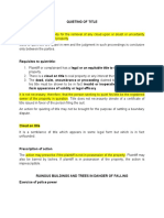 Quieting of Title Quieting of Title: Facie Appearance of Validity or Legal Efficacy