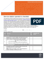 Service Station Operators Checklist